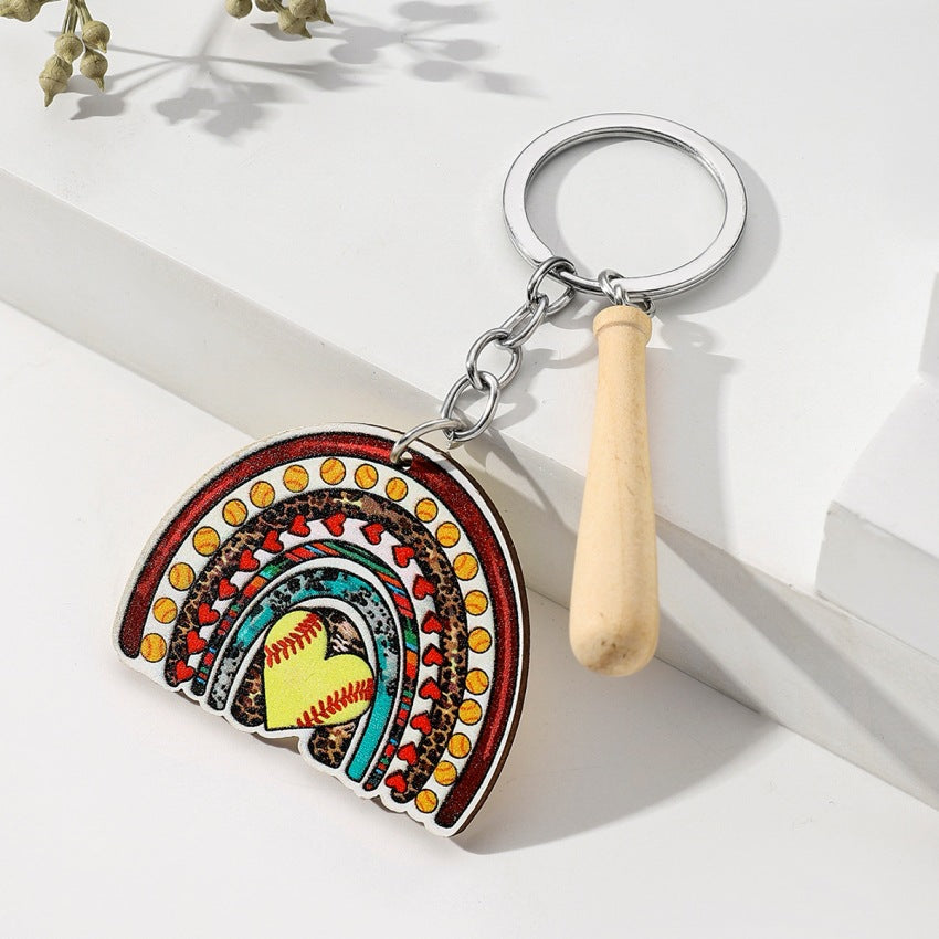 Wholesale Ball Games Wooden Key Chains